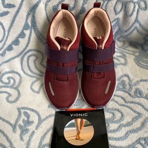 *Brand New* Vionic Women's Milan Burgundy Slip on Sneakers.